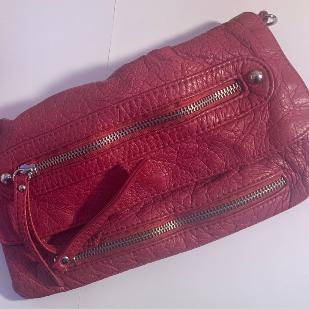 Pink Leather LP crossover purse